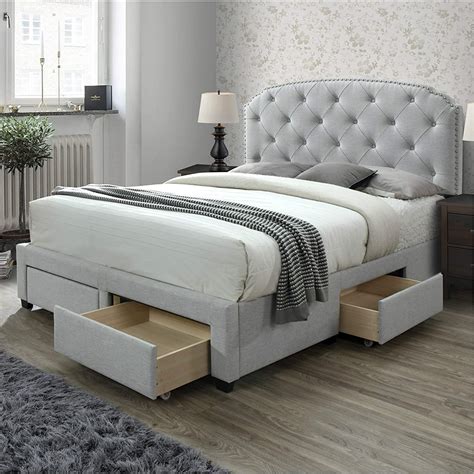 best queen size bed frame with storage